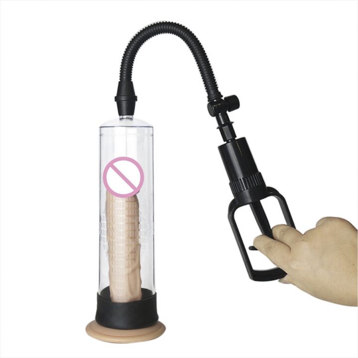 Vakuumpumpe mit Handpumpe zur Vergrößerung des Penis